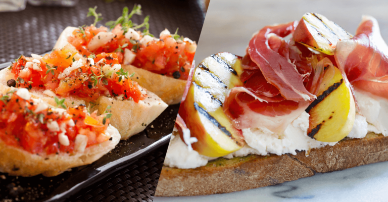 Bruschetta vs Crostini