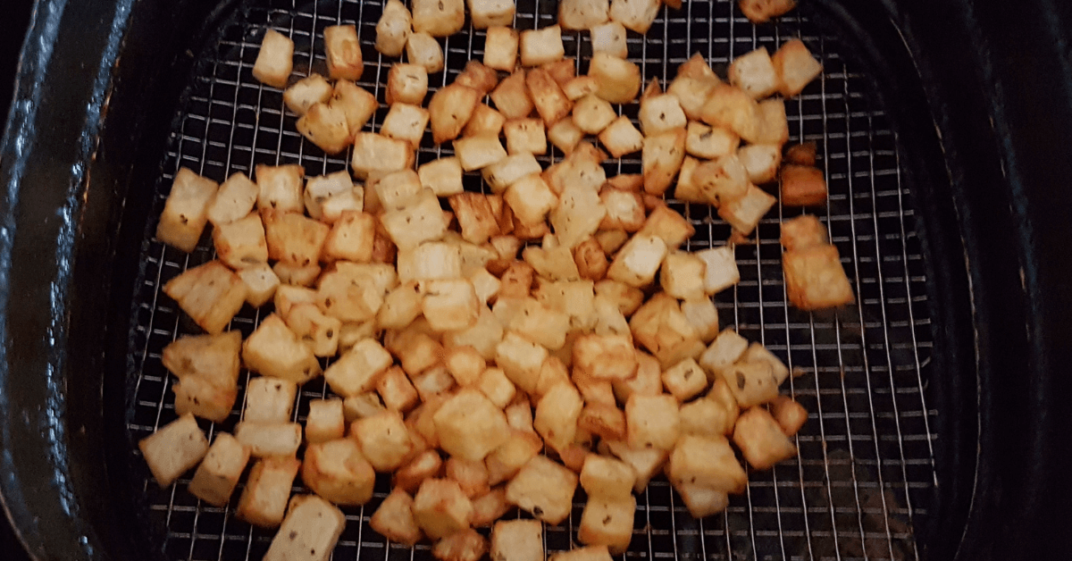 air fryer sweet potato cubes