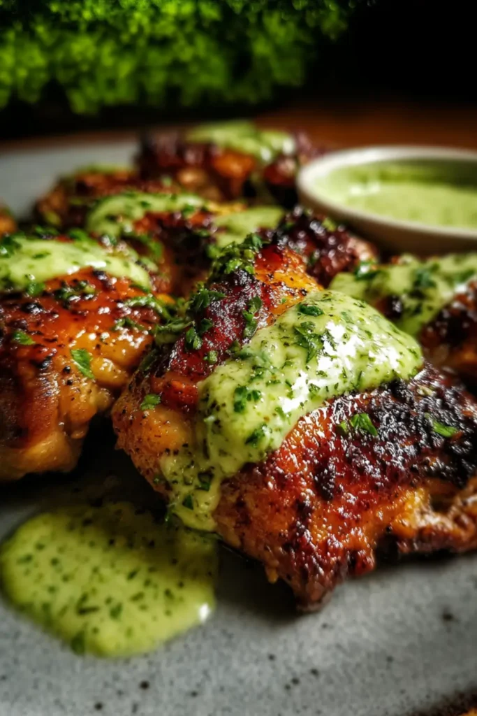 Peruvian Chicken with Creamy Green Sauce