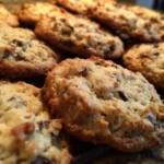 Freshly baked Laura Bush’s Cowboy Cookies with oats, pecans, and chocolate chips