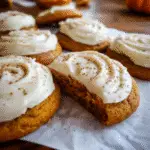 Pumpkin Sugar Cookies with Cream Cheese Frosting