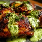 Peruvian Chicken with Creamy Green Sauce