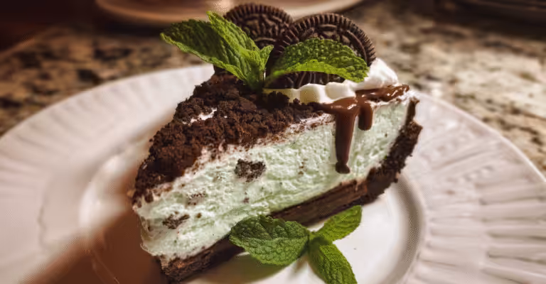 Frozen Mint Oreo Ice Cream Pie