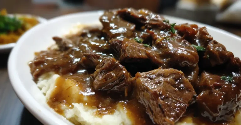 Slow Cooker Beef Tips with Gravy