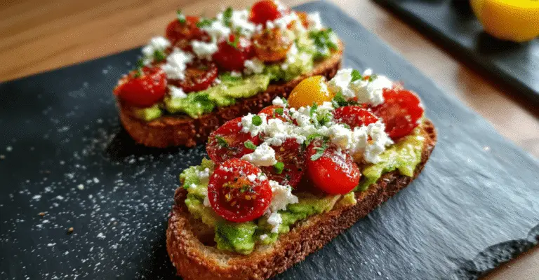 Avocado Toast with Feta and Cherry Tomatoes: A Quick Mediterranean Delight