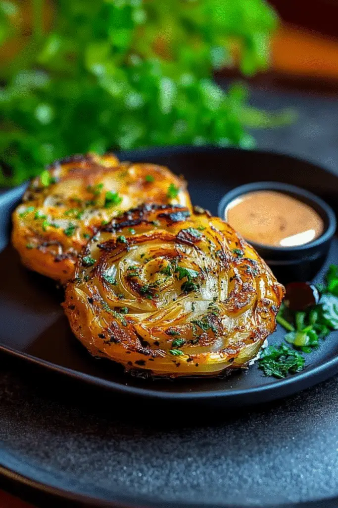 Oven Roasted Garlic Cabbage Steaks