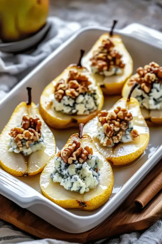 Elegant Blue Cheese Stuffed Pears Recipe