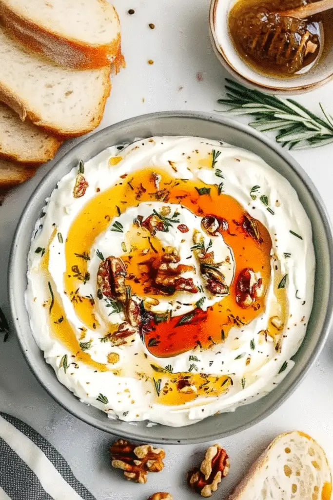 Spicy Ricotta Dip with Hot Honey