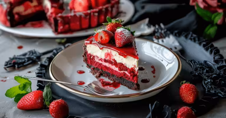 Red Velvet Strawberry Cheesecake