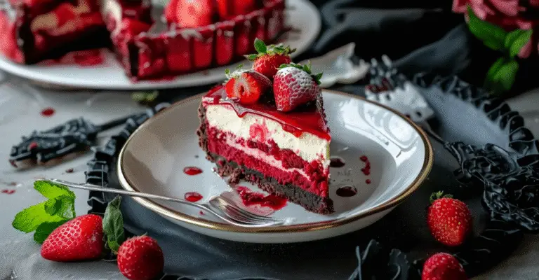 Red Velvet Strawberry Cheesecake