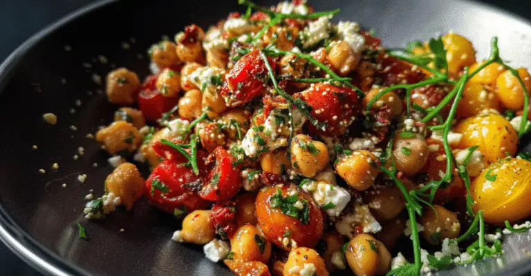Mediterranean Chickpea Feta Salad