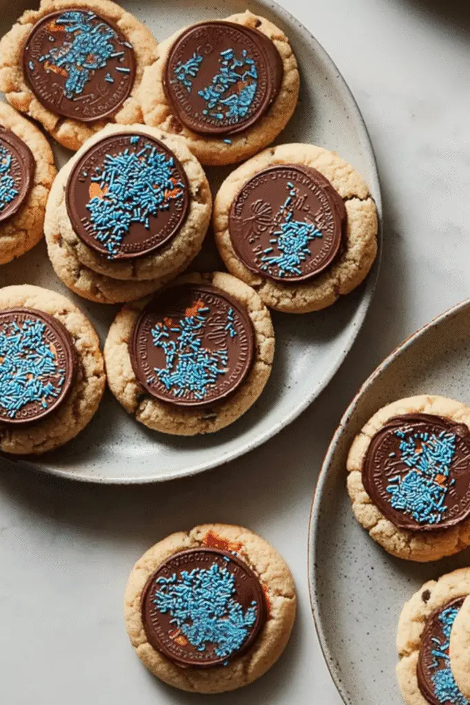 Gelt Peanut Butter Blossoms