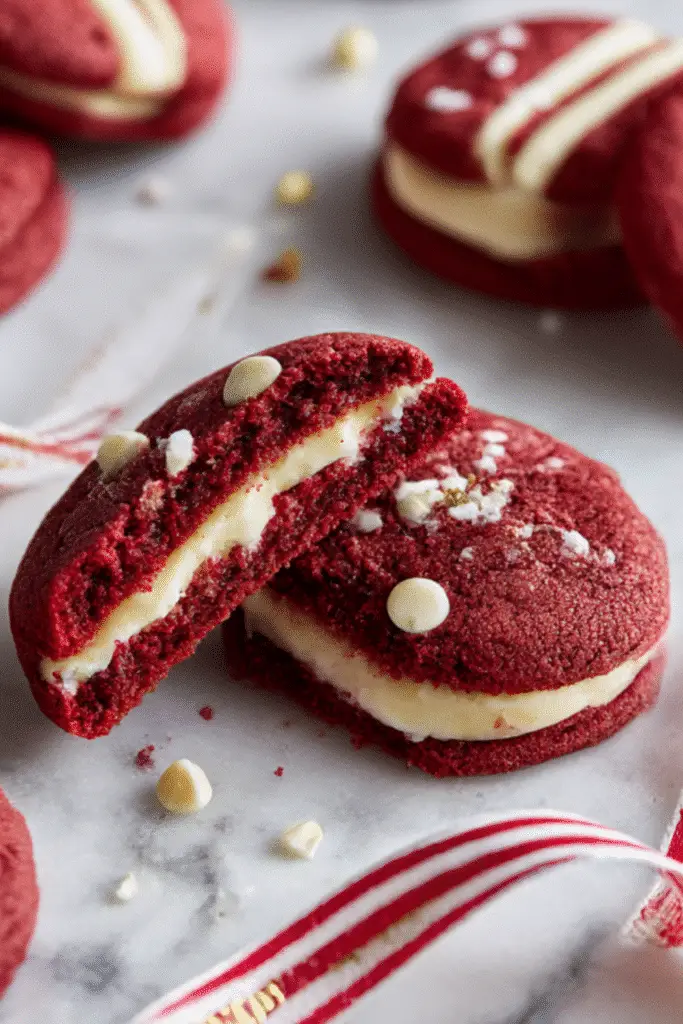 Cheesecake-Stuffed Red Velvet Cookies