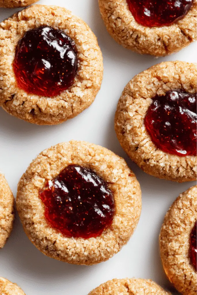 Peanut Butter and Jelly Thumbprint Cookies