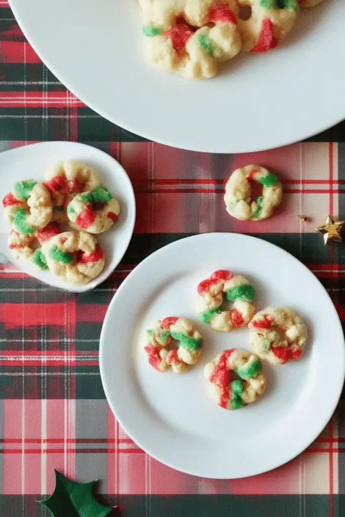 Tri-Color Christmas Spritz Cookies