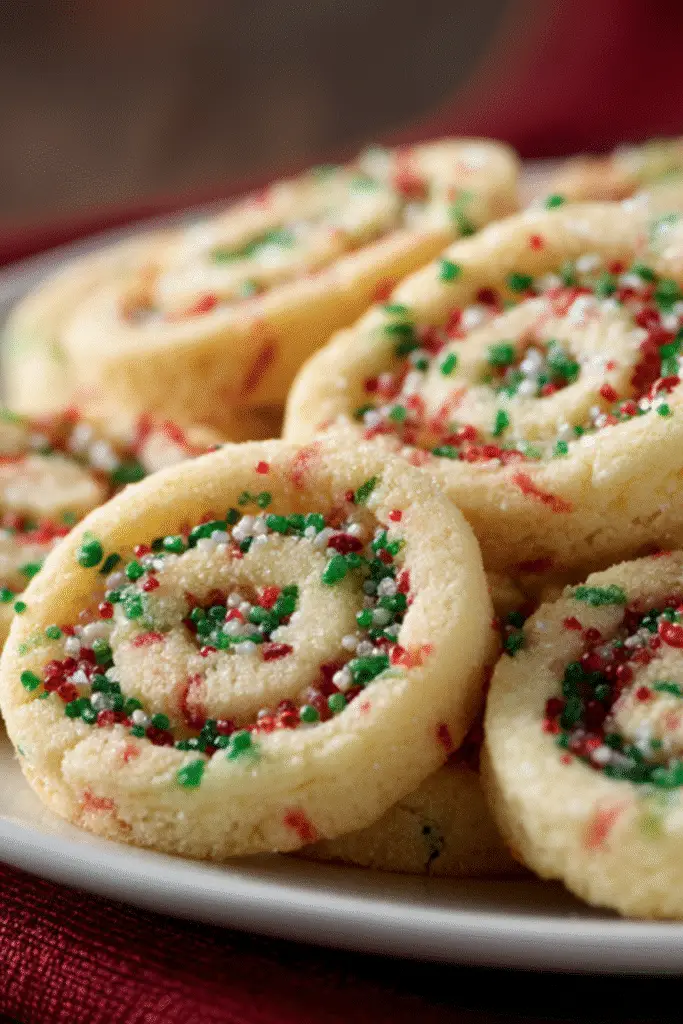 Cherry Pistachio Pinwheel Cookies