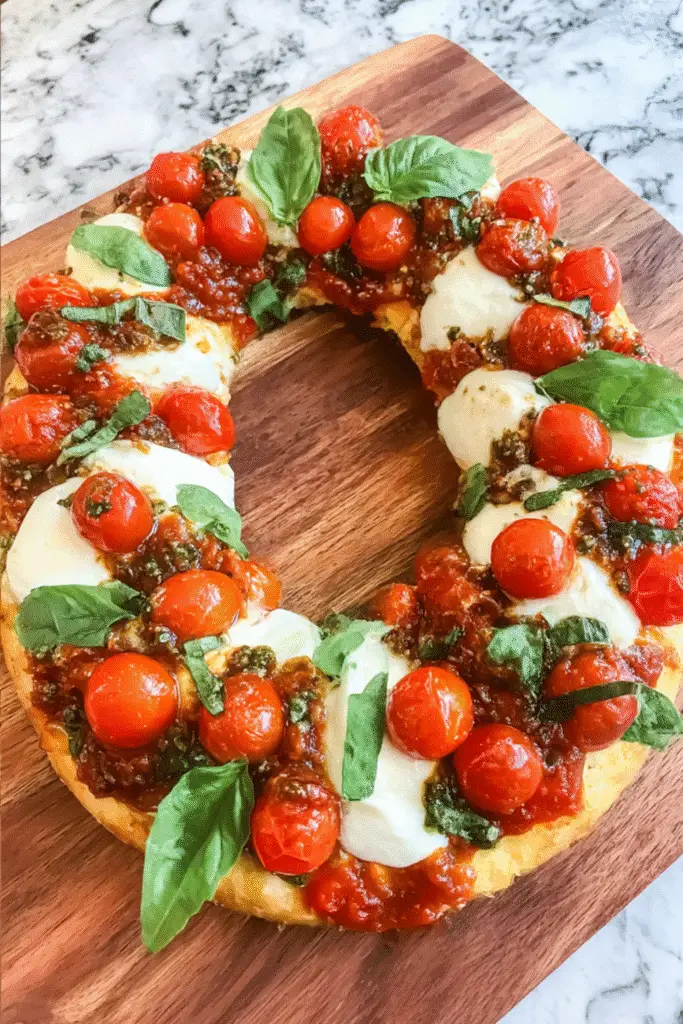 Holiday Wreath Pizza 