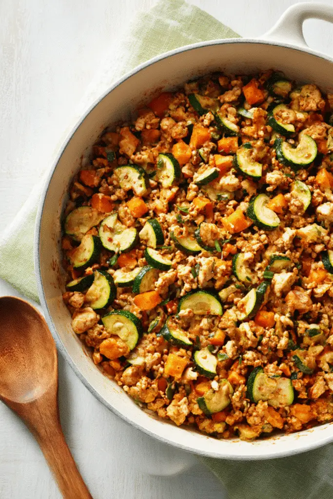 Ground Turkey Sweet Potato Bake