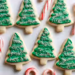 Minty Christmas Tree Cutout Cookies
