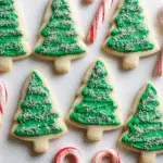 Minty Christmas Tree Cutout Cookies