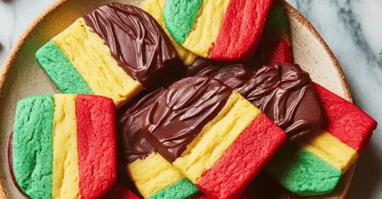 Slice-and-Bake Italian Rainbow Cookies