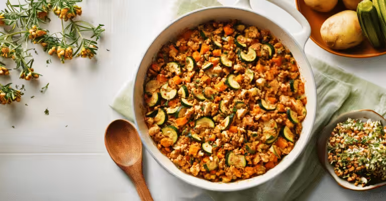 Ground Turkey Sweet Potato Bake