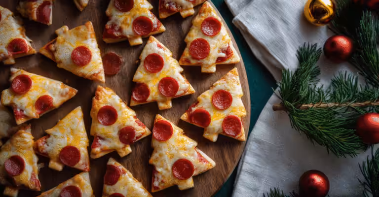 Puff Pastry Christmas Tree Pizza Bites