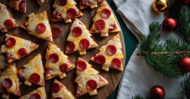 Puff Pastry Christmas Tree Pizza Bites