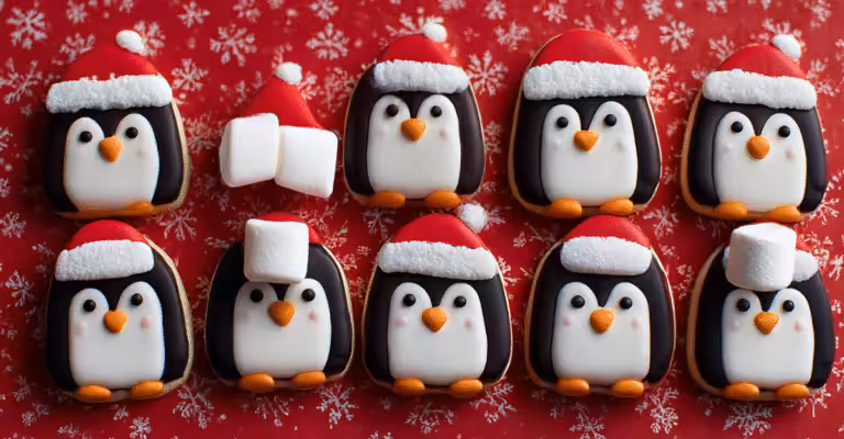 Penguin Slice-and-Bake Cookies