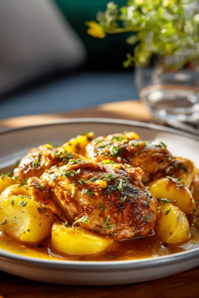 Baked Chicken Thighs and Potatoes