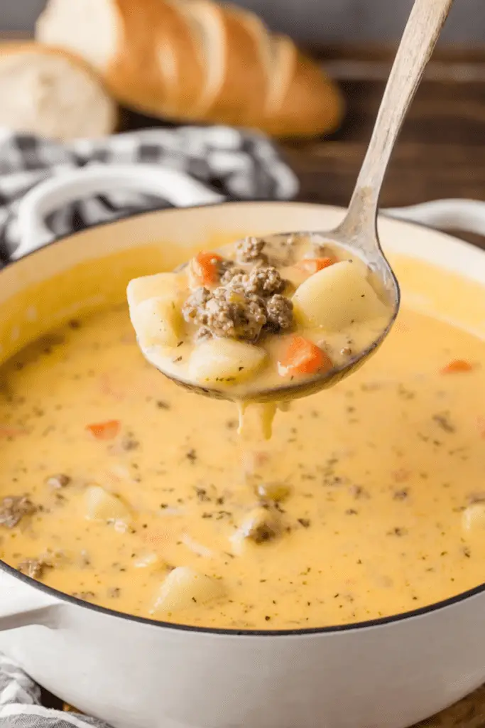 Creamy Hamburger Potato Soup