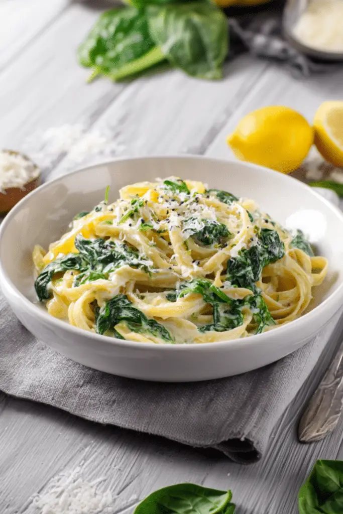 Lemon Spinach Pasta