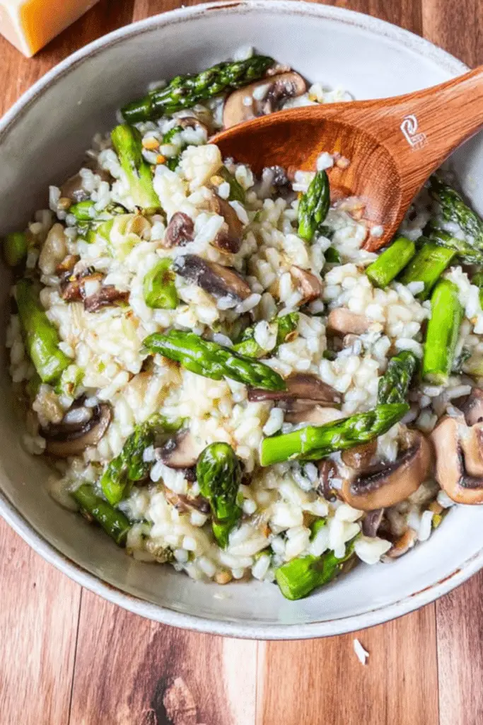 Asparagus Mushroom Risotto