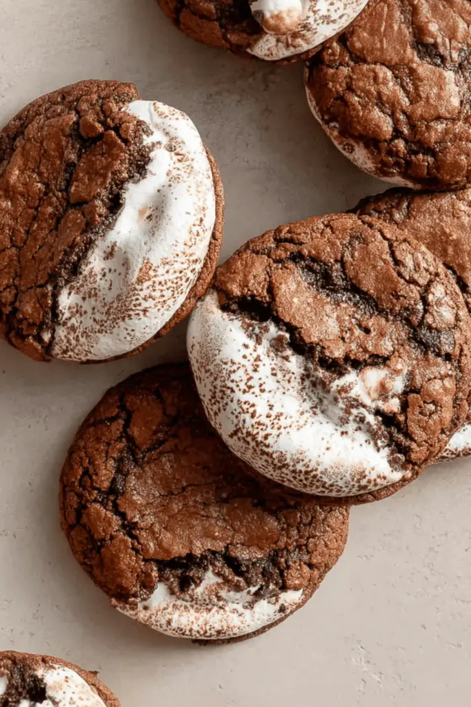 Hot Chocolate Brownie Cookies