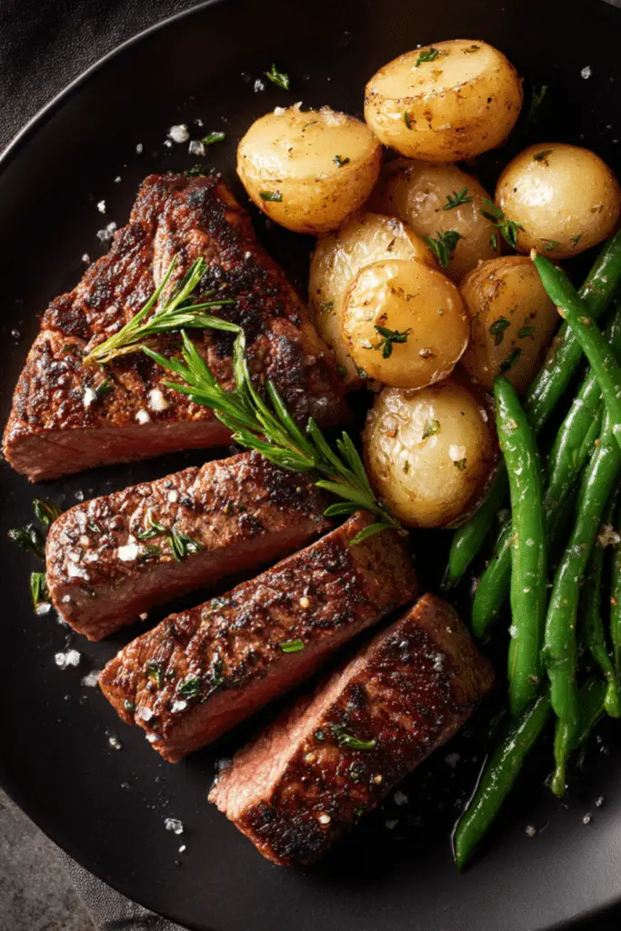 One-Pan Garlic Butter Steak Bites & Potatoes