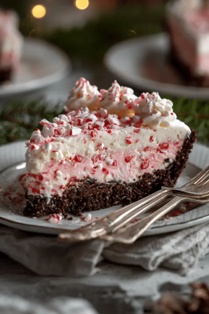 No-Bake Oreo Peppermint Pie
