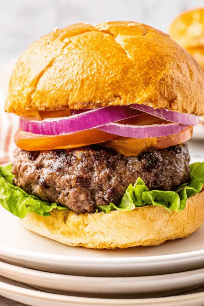 Cheese-Stuffed Air Fryer Burgers – Beef