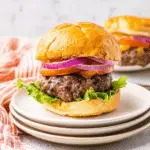 Cheese-Stuffed Air Fryer Burgers – Beef