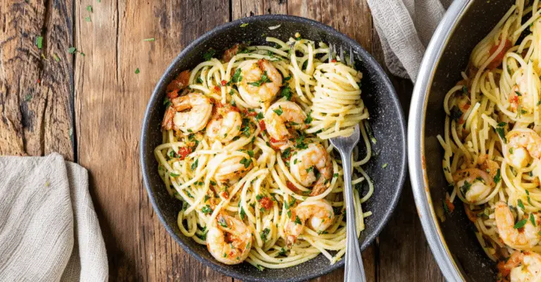 Lemon Garlic Shrimp Pasta
