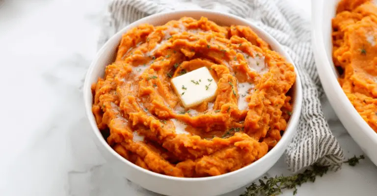 Cinnamon Brown Sugar Mashed Sweet Potatoes