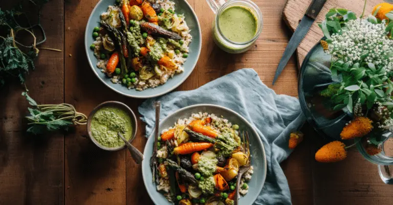 Spring Vegetable Grain Bowl with Pistachio Pesto: A Fresh, Flavorful Seasonal Dish