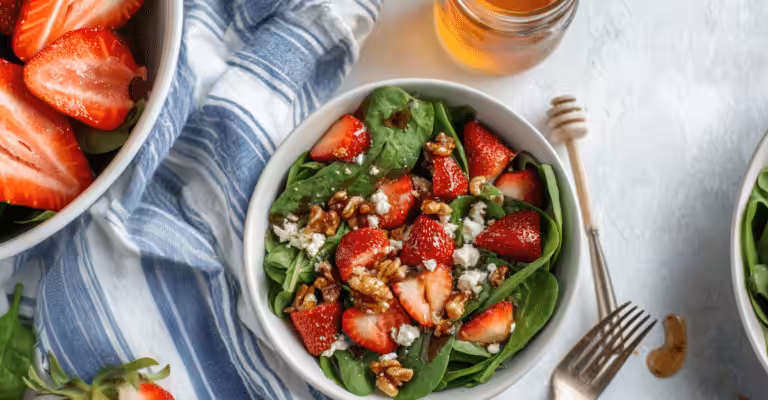 Strawberry Spinach Salad with Poppyseed Dressing