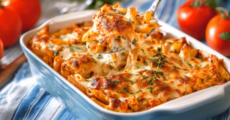 Chicken Alfredo Bake – Creamy, Comforting, and Perfect for Every Occasion