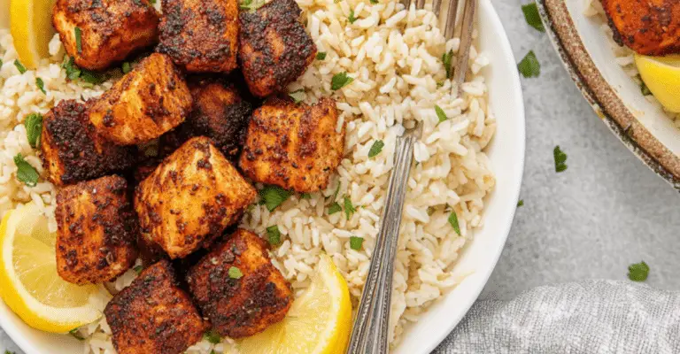 Blackened Air Fryer Salmon Bites