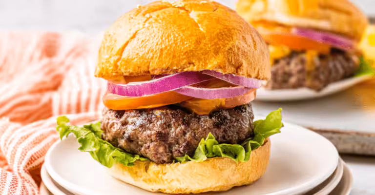 Cheese-Stuffed Air Fryer Burgers – Beef