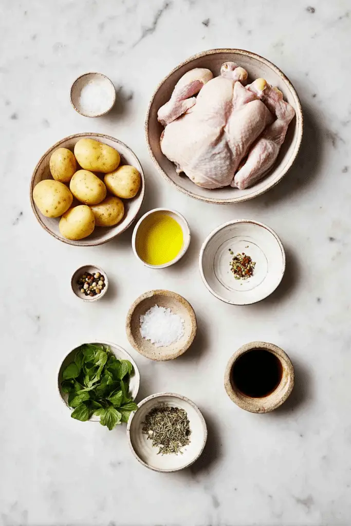 Baked Chicken Thighs and Potatoes