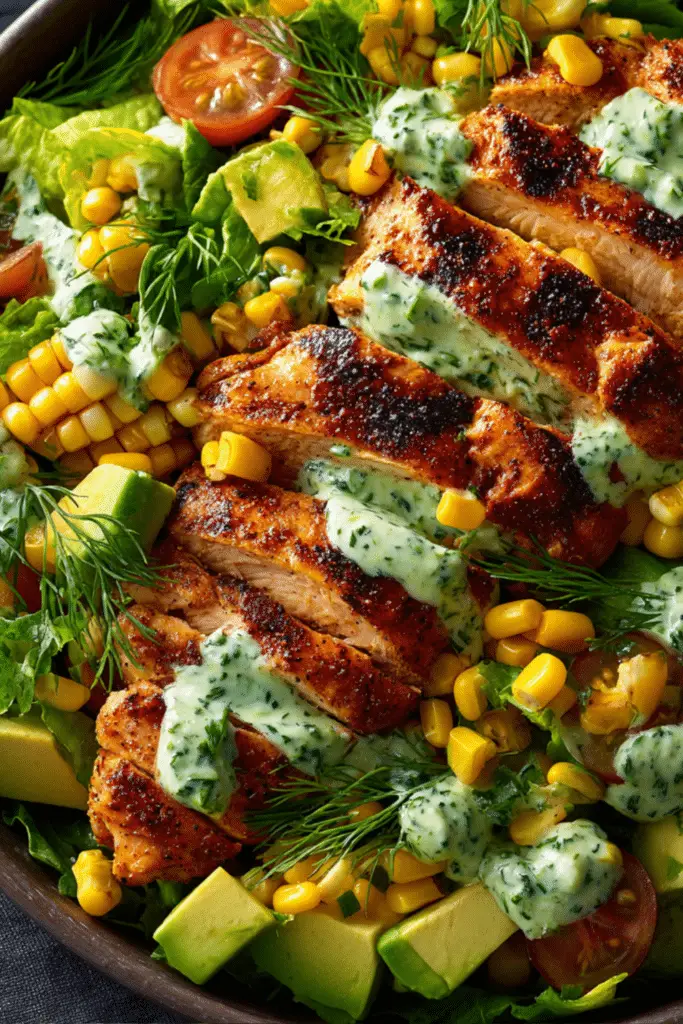 Lemon Garlic Chicken Salad