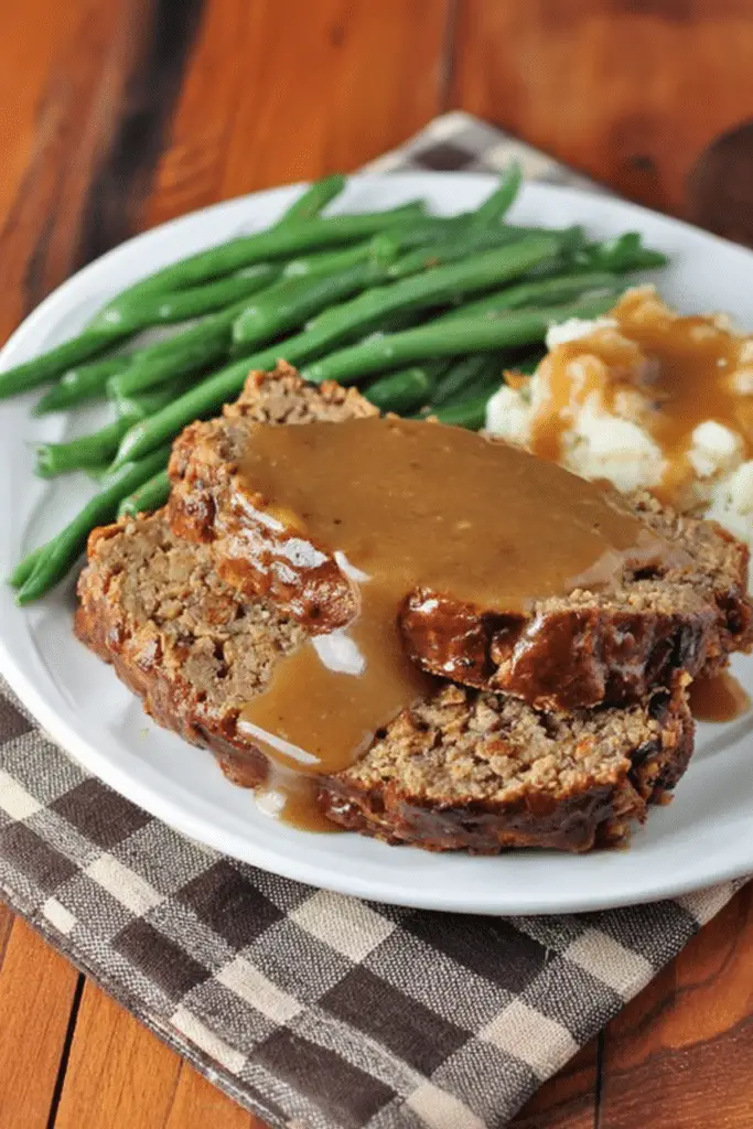 Homemade Meatloaf with Gravy