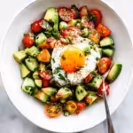 Light Spring Breakfast Salad with Eggs