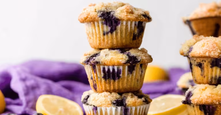 Lemon Blueberry Muffins: Soft, Fluffy, and Bursting with Flavor